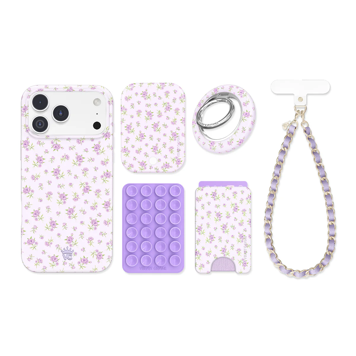 Dainty Lilac Floral iPhone Bundle Set - Image 19