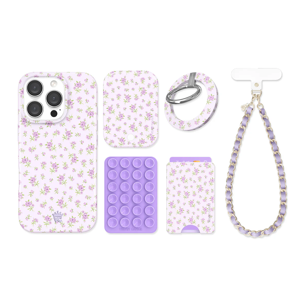 Dainty Lilac Floral iPhone Bundle Set - Image 6