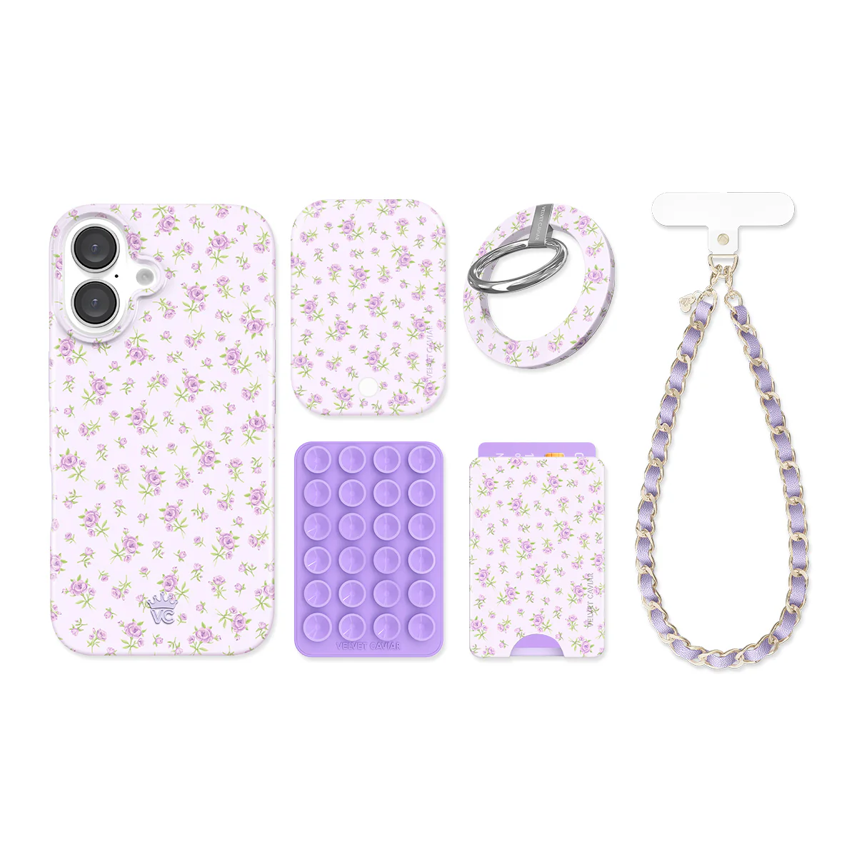 Dainty Lilac Floral iPhone Bundle Set - Image 7