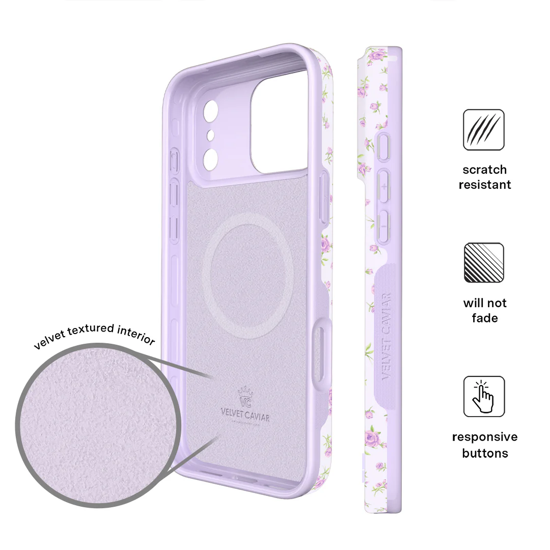Dainty Lilac Floral iPhone Case - Image 85