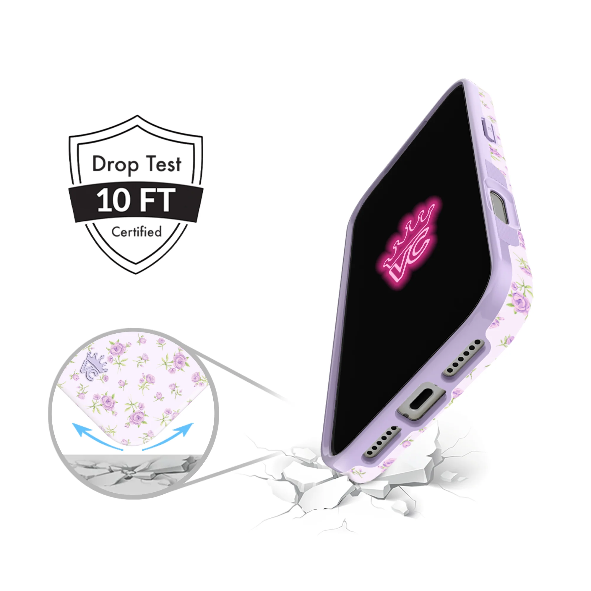Dainty Lilac Floral iPhone Case - Image 92