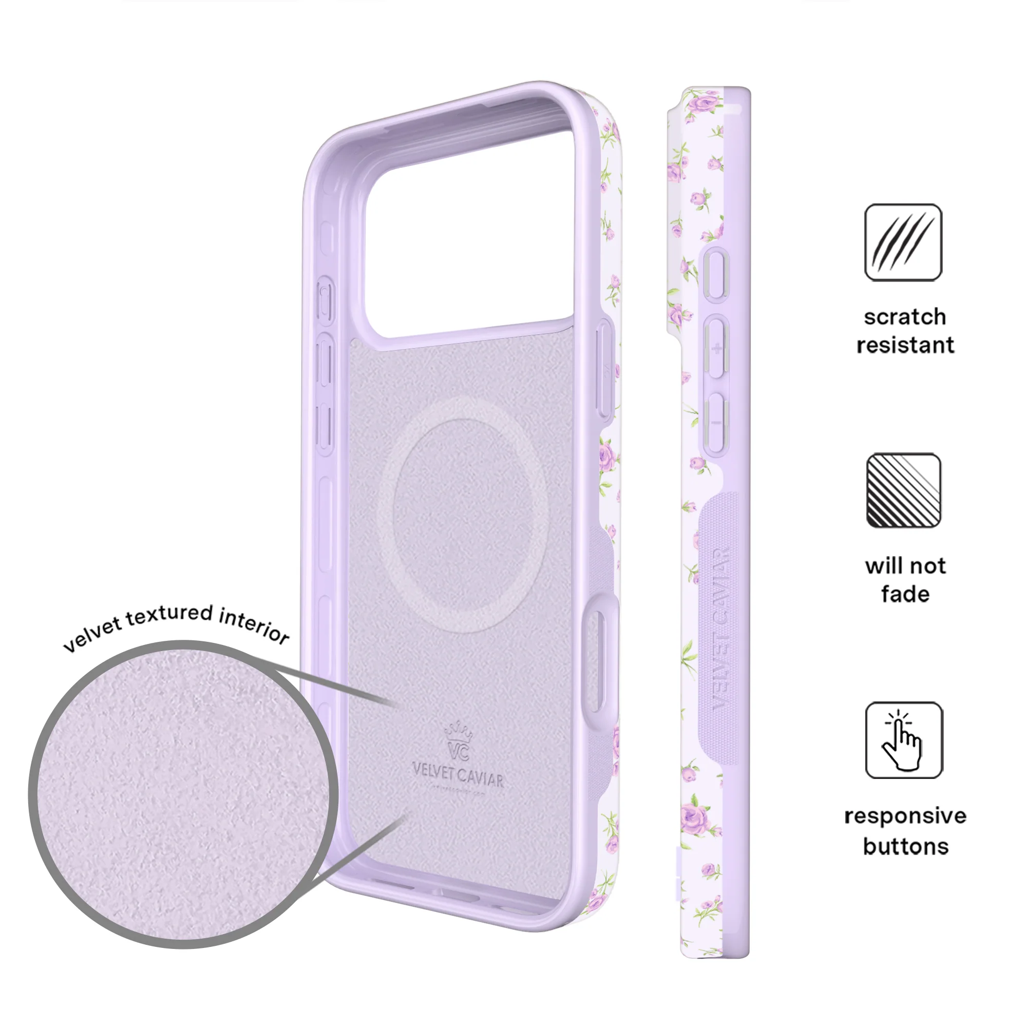 Dainty Lilac Floral iPhone Case - Image 95