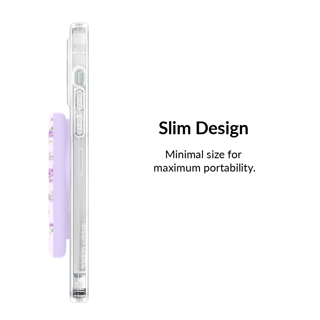 Dainty Lilac Floral MagSafe Battery Power Pack - Image 5