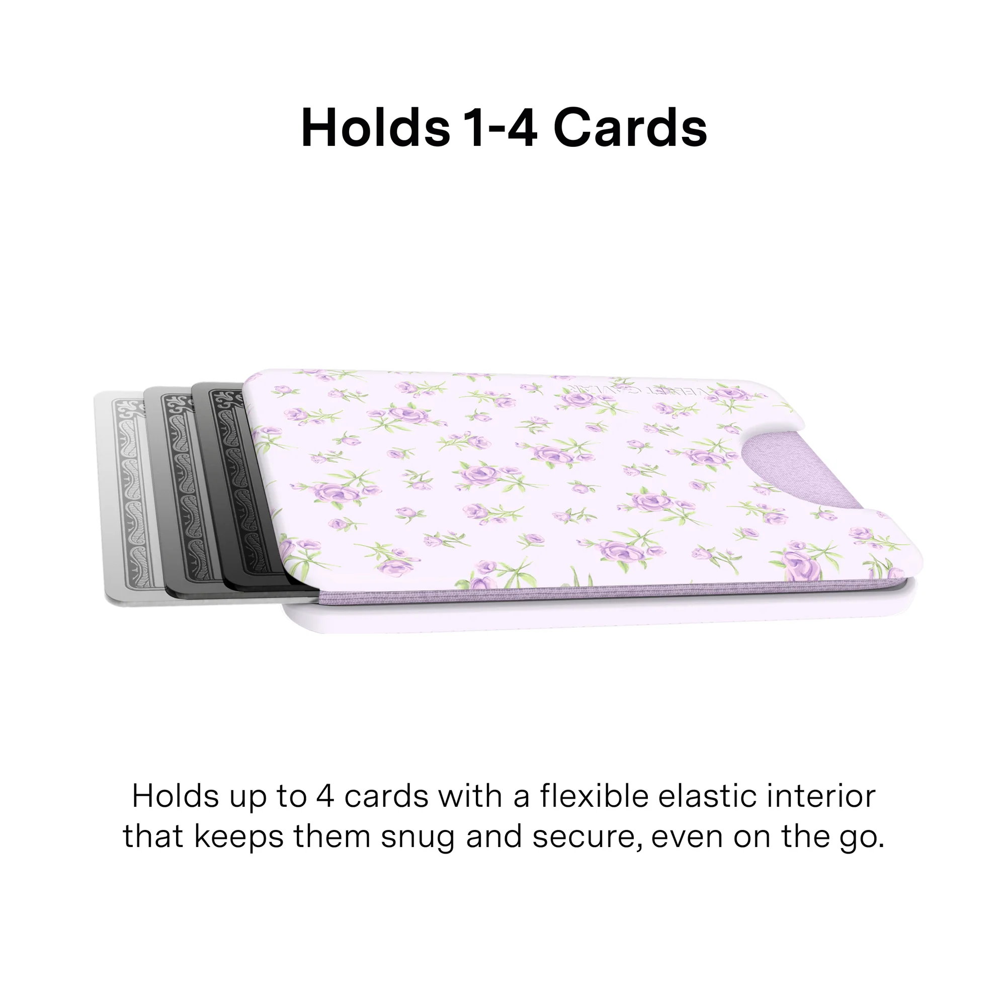 Dainty Lilac Floral MagSafe Wallet - Image 2