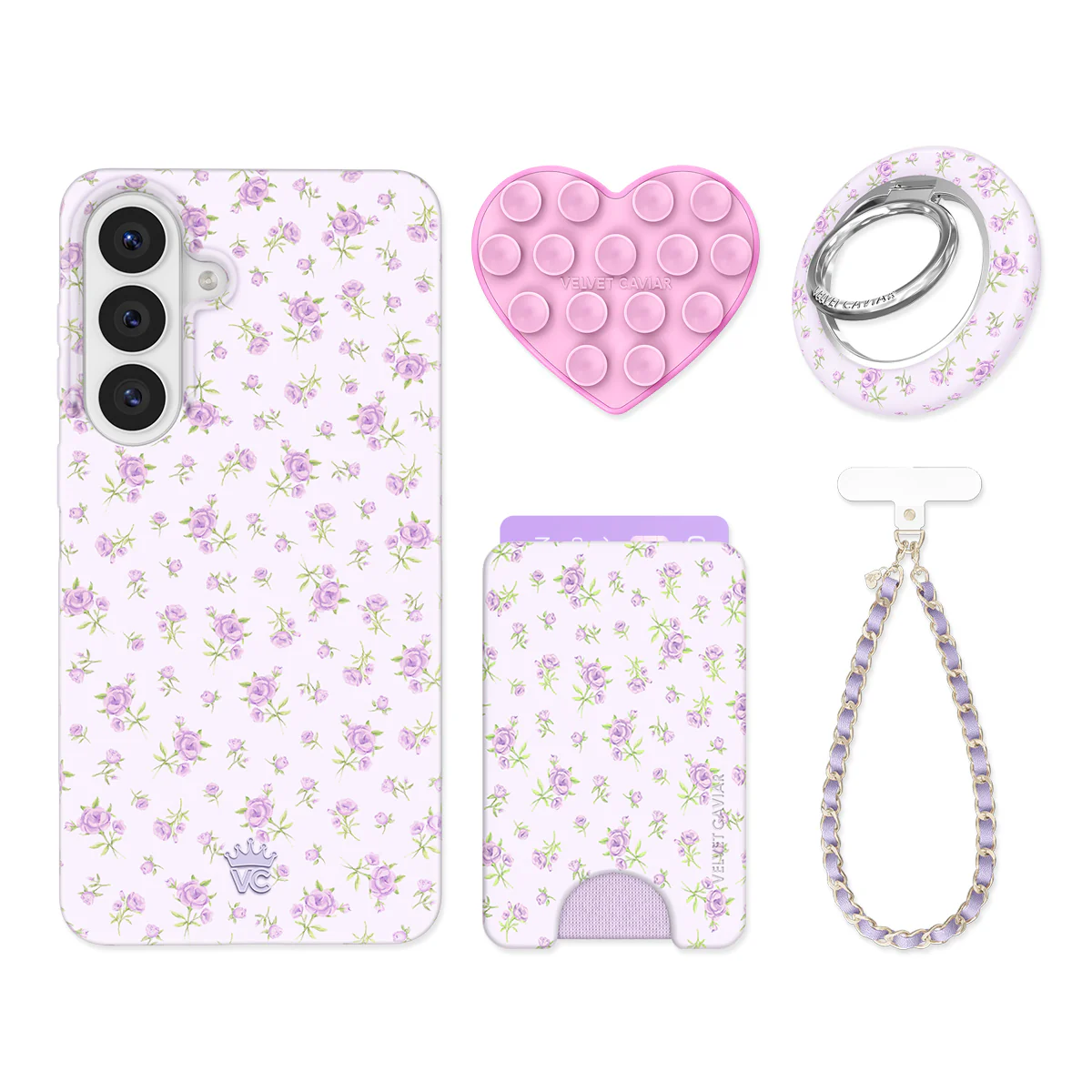 Dainty Lilac Floral Samsung Bundle Set - Image 2