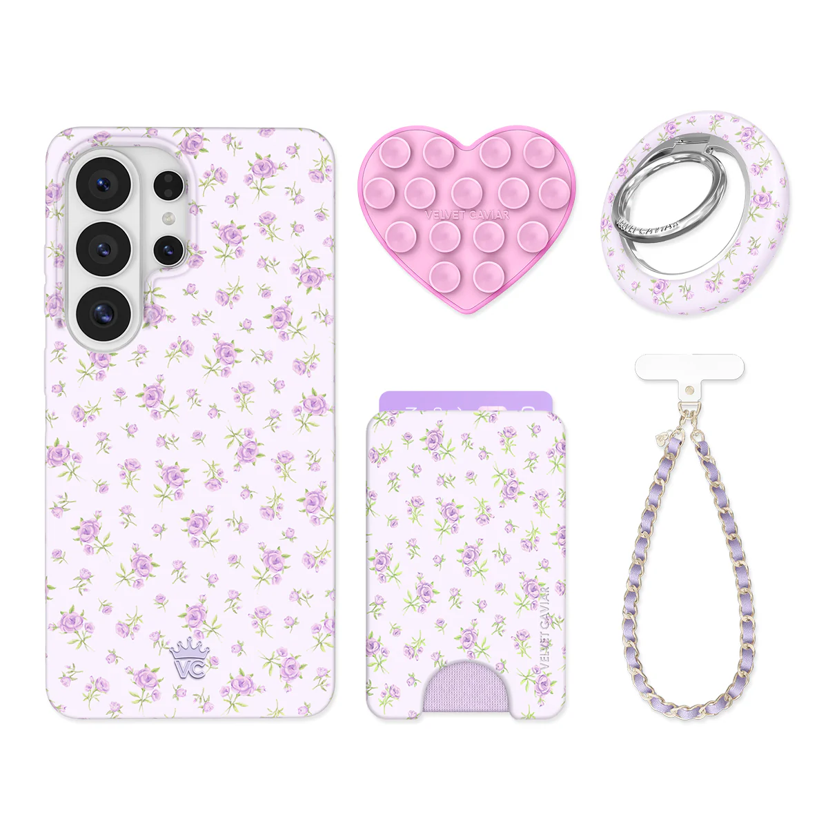 Dainty Lilac Floral Samsung Bundle Set - Image 3