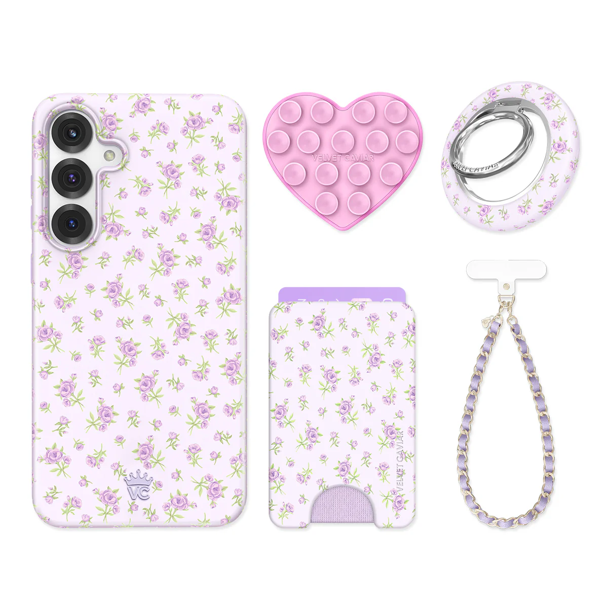 Dainty Lilac Floral Samsung Bundle Set - Image 4