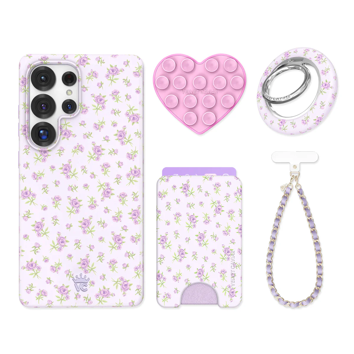 Dainty Lilac Floral Samsung Bundle Set - Image 6