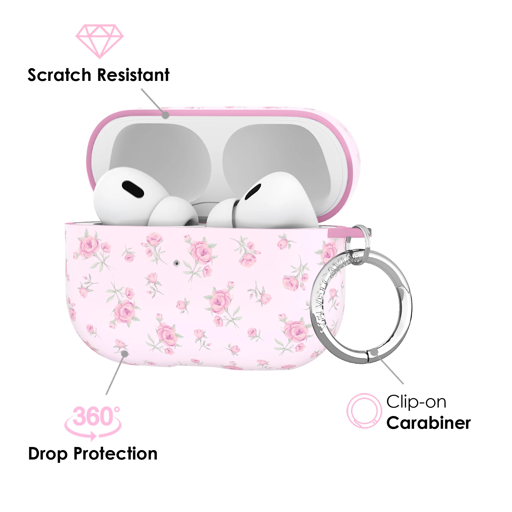 Dainty Pink Floral AirPod Case - Image 21