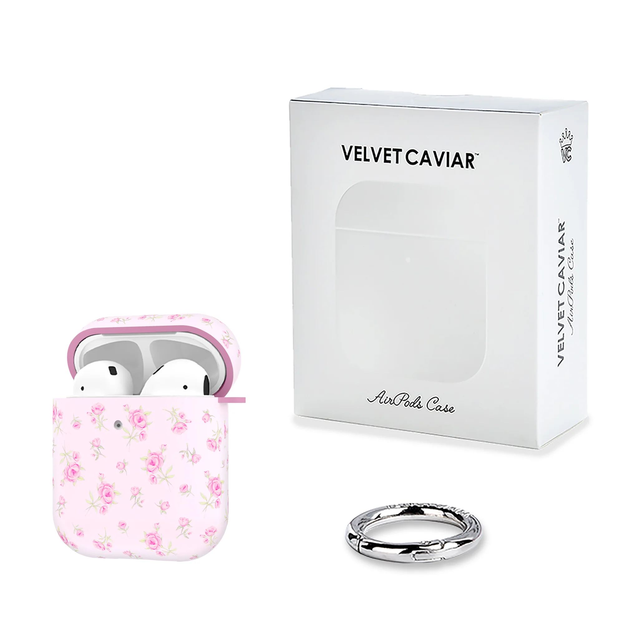 Dainty Pink Floral AirPod Case - Image 5