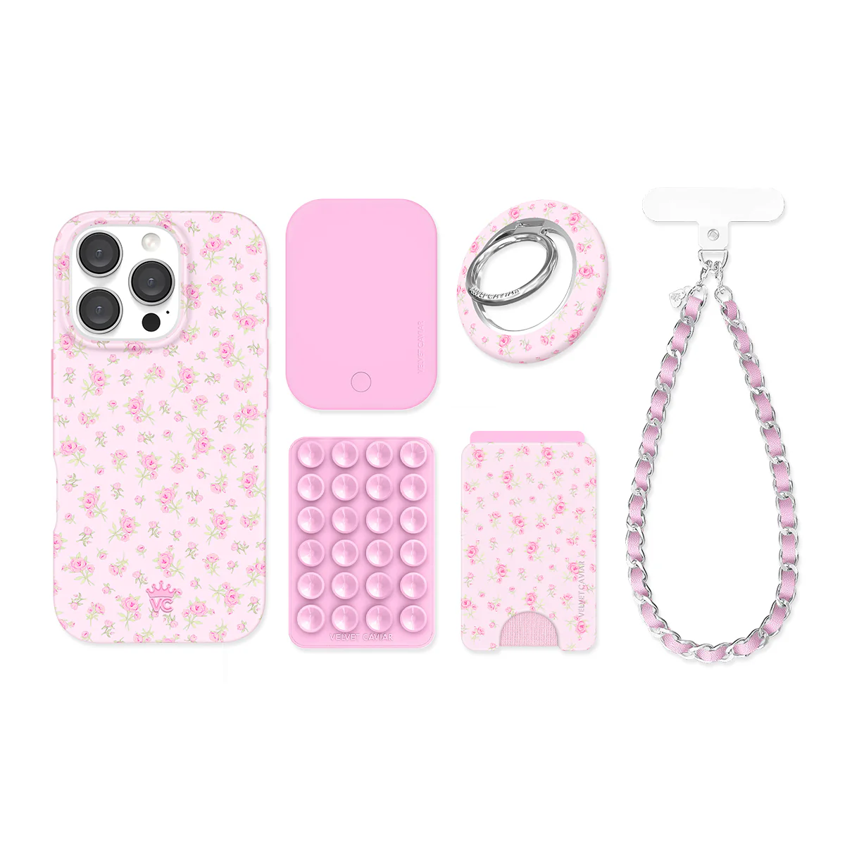 Dainty Pink Floral iPhone Bundle Set - Image 106