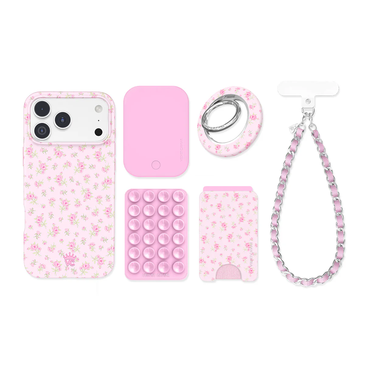 Dainty Pink Floral iPhone Bundle Set - Image 15