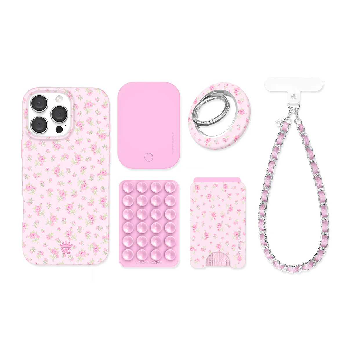 Dainty Pink Floral iPhone Bundle Set - Image 36