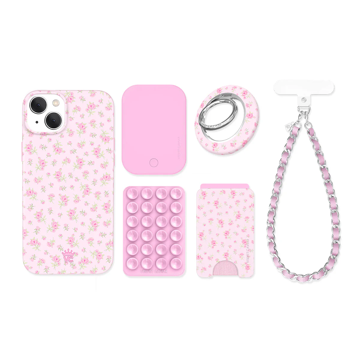 Dainty Pink Floral iPhone Bundle Set - Image 71