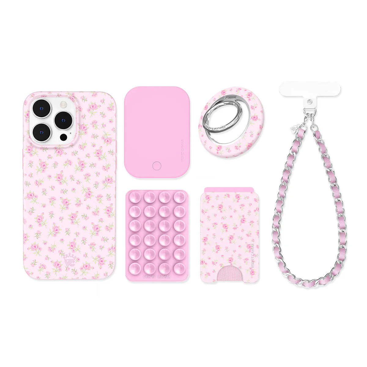 Dainty Pink Floral iPhone Bundle Set - Image 92