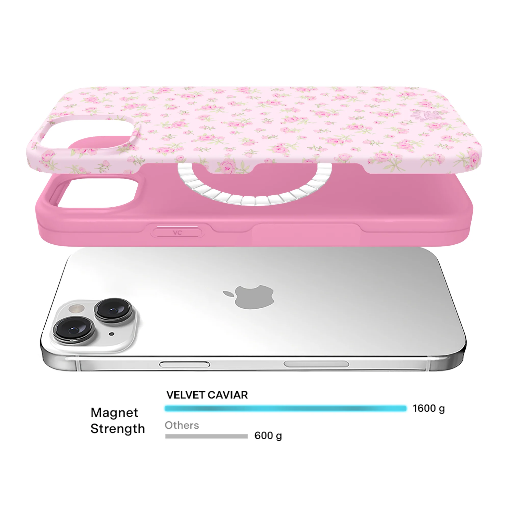 Dainty Pink Floral iPhone Case - Image 4