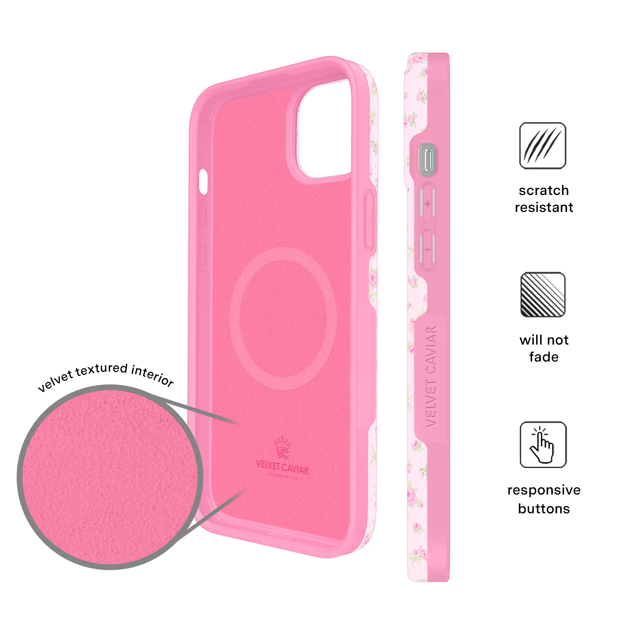 Dainty Pink Floral iPhone Case - Image 5