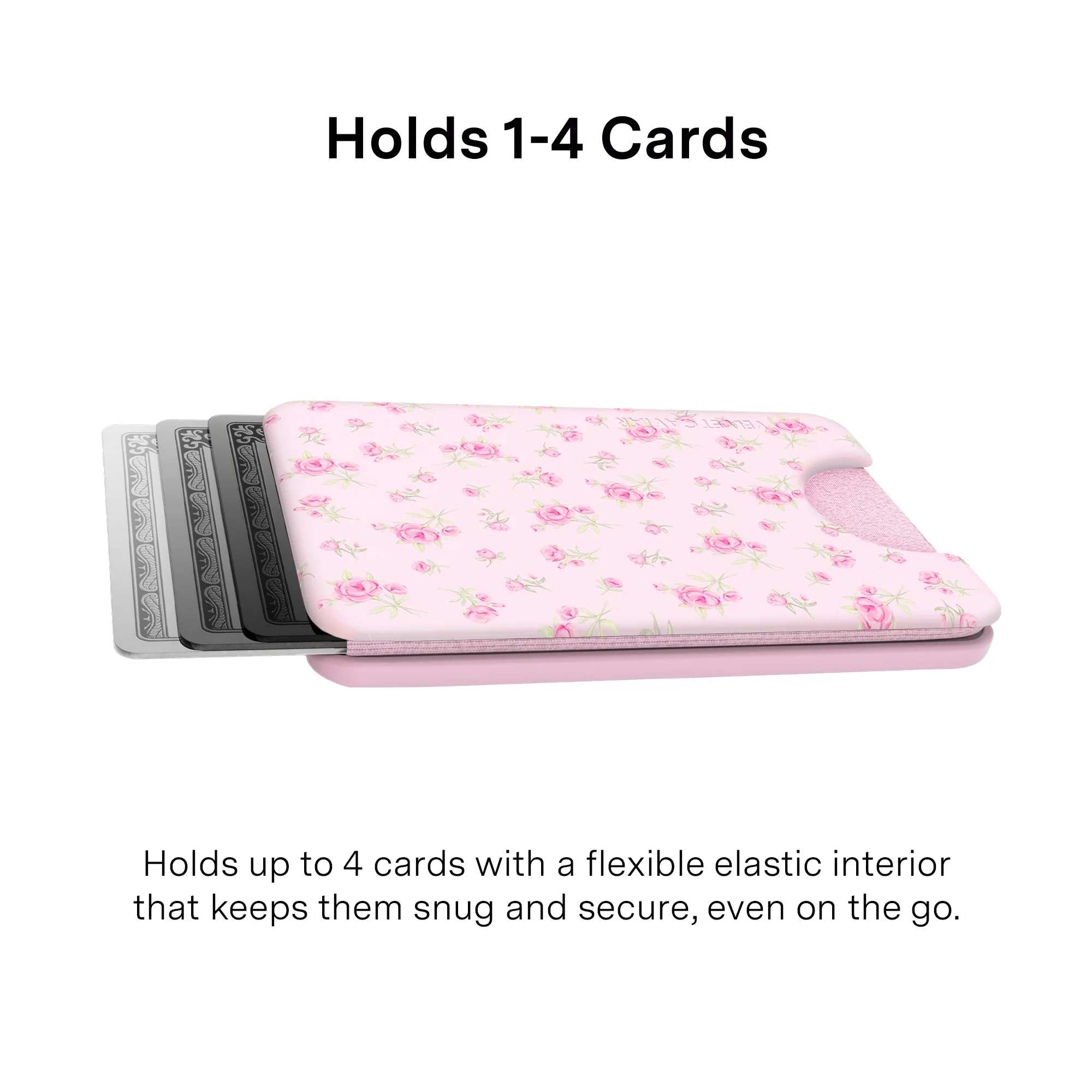 Dainty Pink Floral MagSafe Wallet - Image 3