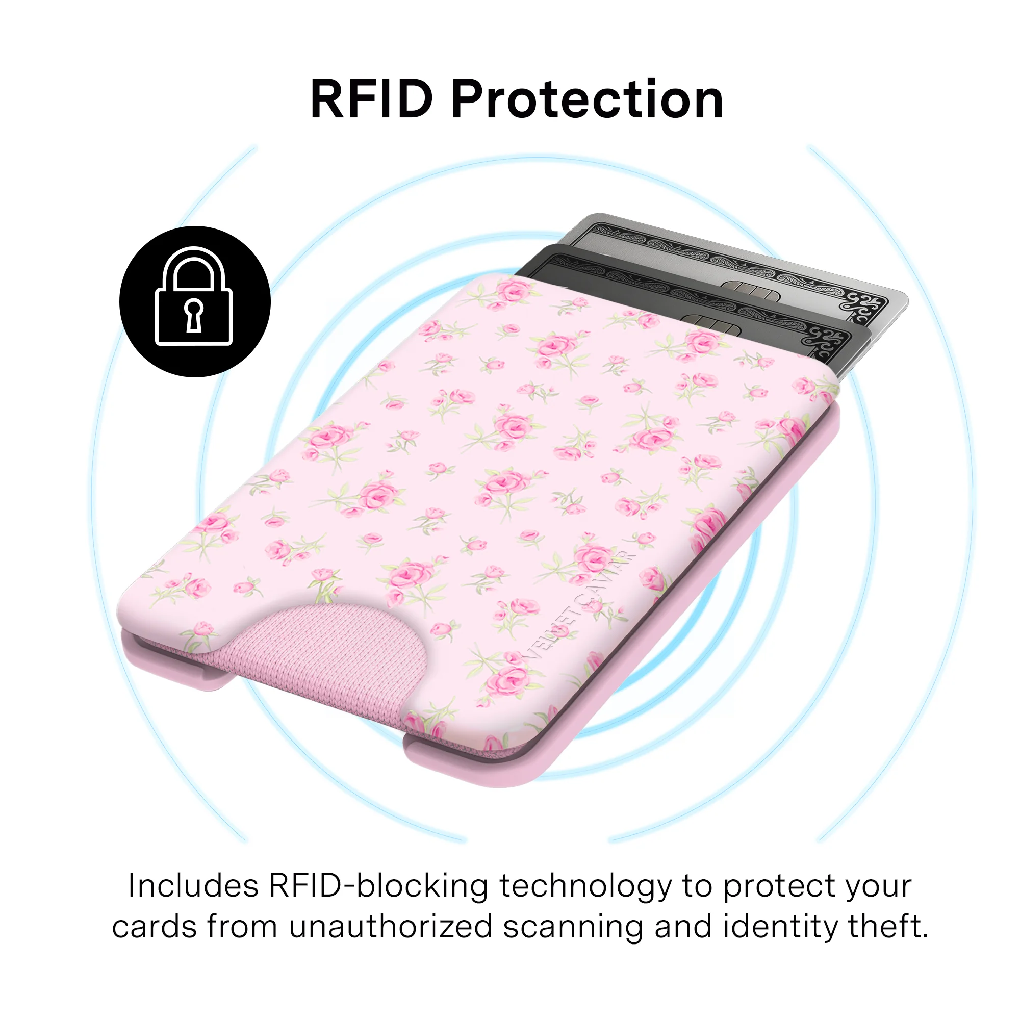 Dainty Pink Floral MagSafe Wallet - Image 5