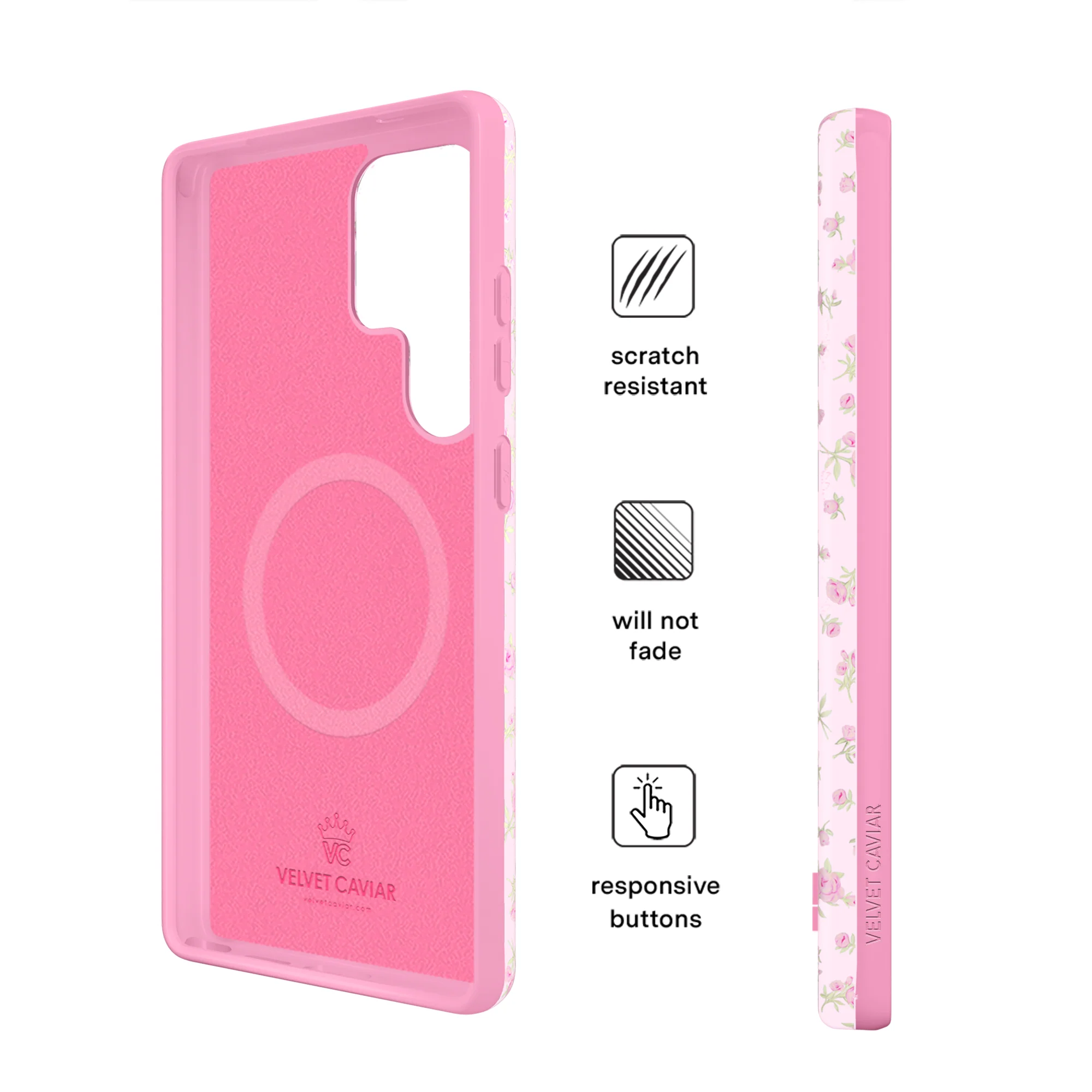 Dainty Pink Floral Samsung Case - Image 60