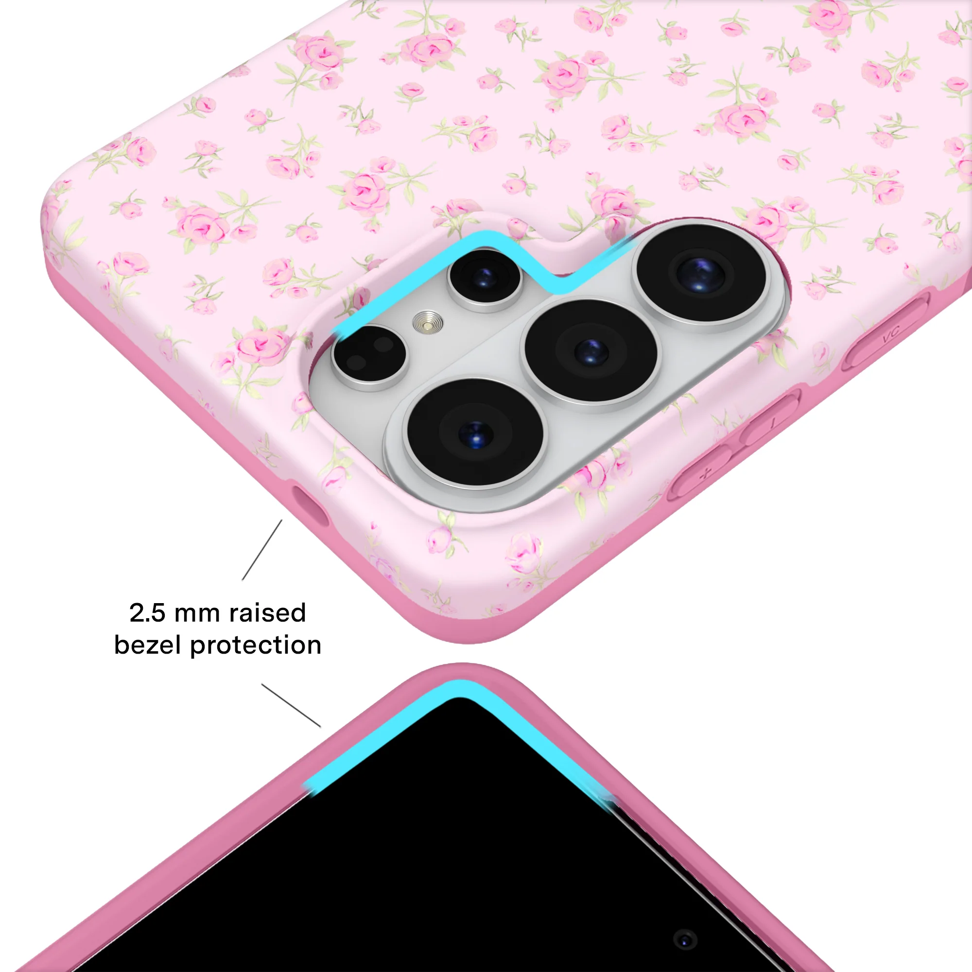 Dainty Pink Floral Samsung Case - Image 72