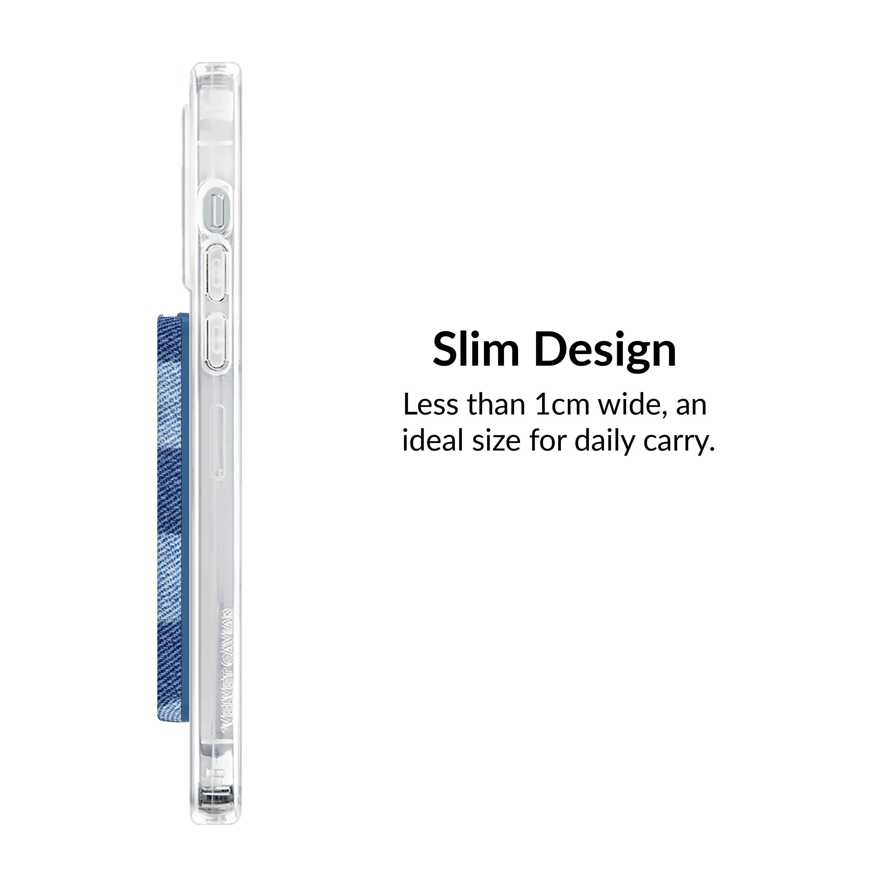 Denim Checker Magsafe Wallet - Image 5