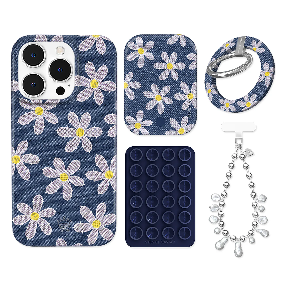 Denim Daisy iPhone Bundle Set - Grip - Image 11