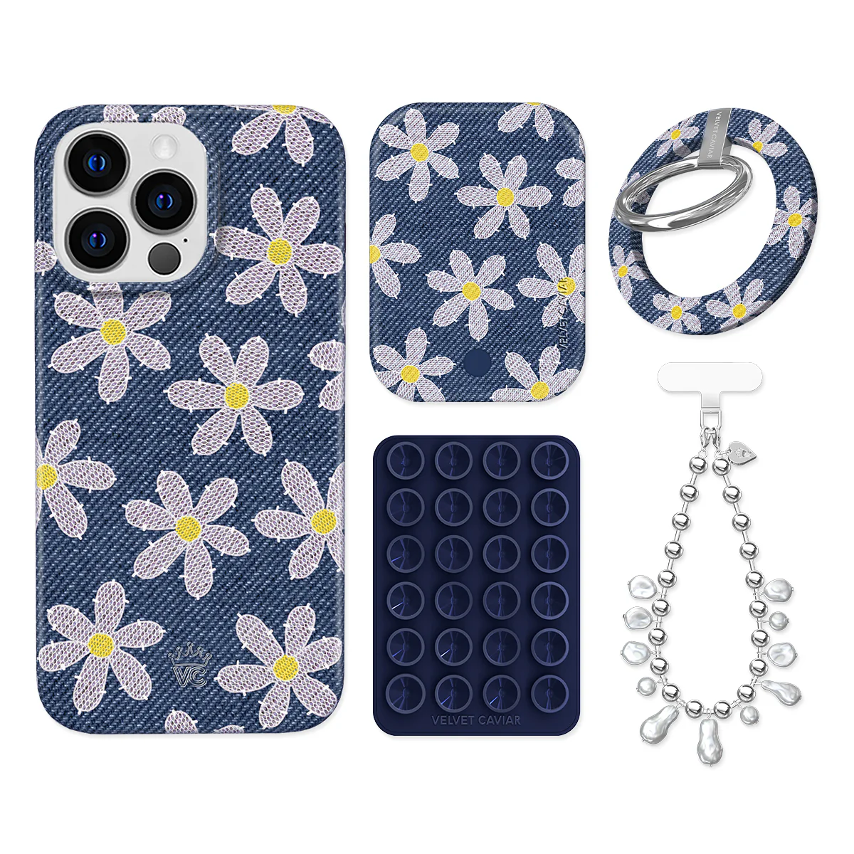 Denim Daisy iPhone Bundle Set - Grip - Image 13