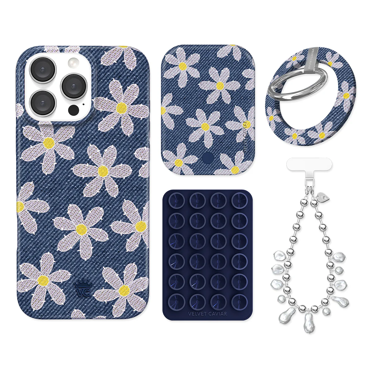 Denim Daisy iPhone Bundle Set - Grip - Image 2