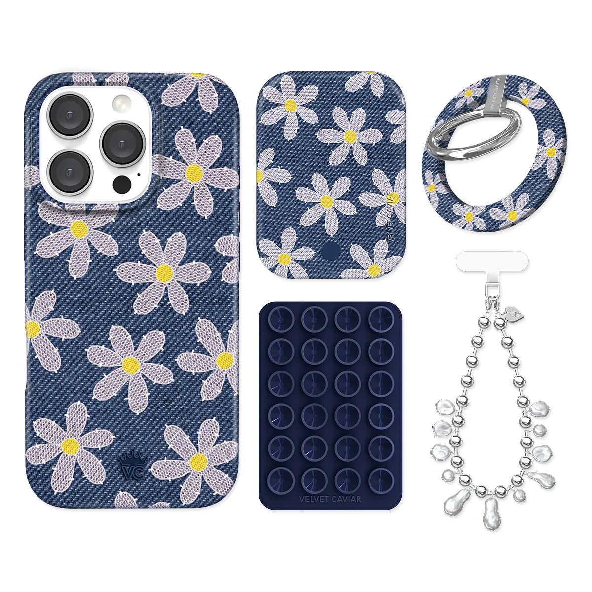 Denim Daisy iPhone Bundle Set - Grip - Image 3