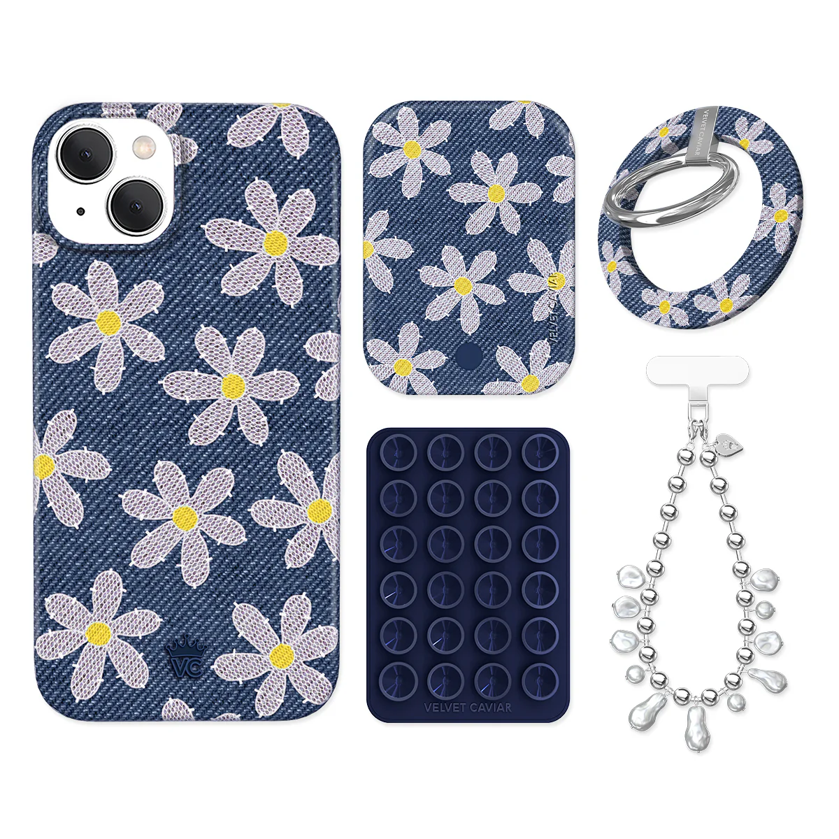 Denim Daisy iPhone Bundle Set - Grip - Image 5