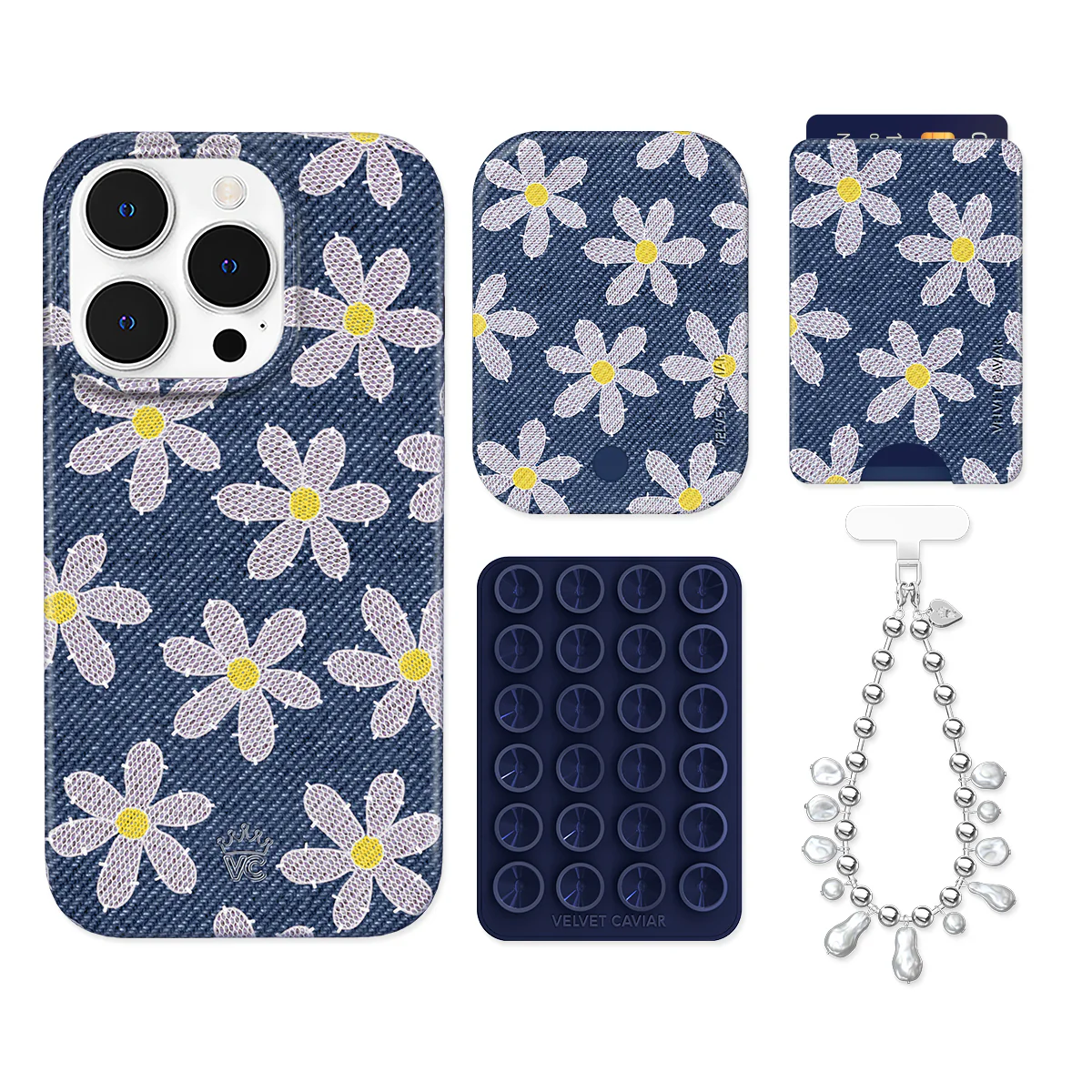 Denim Daisy iPhone Bundle Set - Wallet - Image 11
