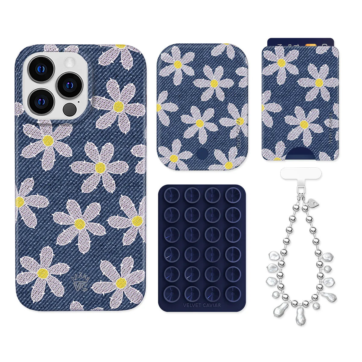 Denim Daisy iPhone Bundle Set - Wallet - Image 13