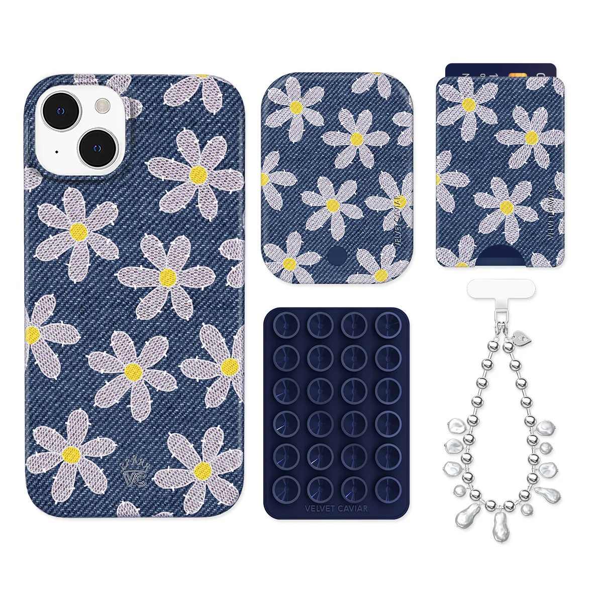Denim Daisy iPhone Bundle Set - Wallet - Image 15