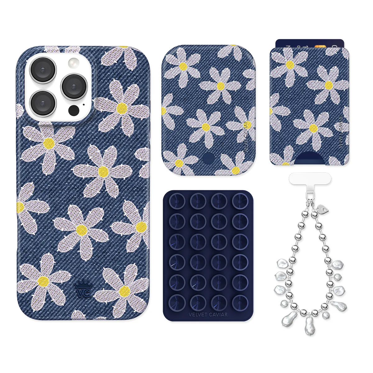 Denim Daisy iPhone Bundle Set - Wallet - Image 2