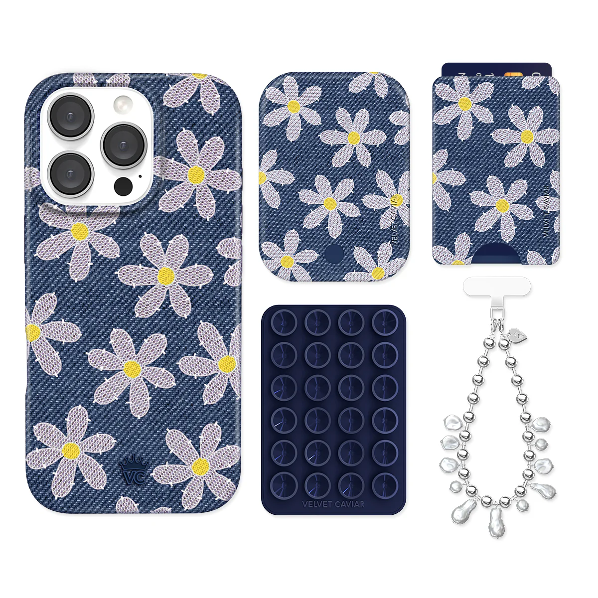 Denim Daisy iPhone Bundle Set - Wallet - Image 3