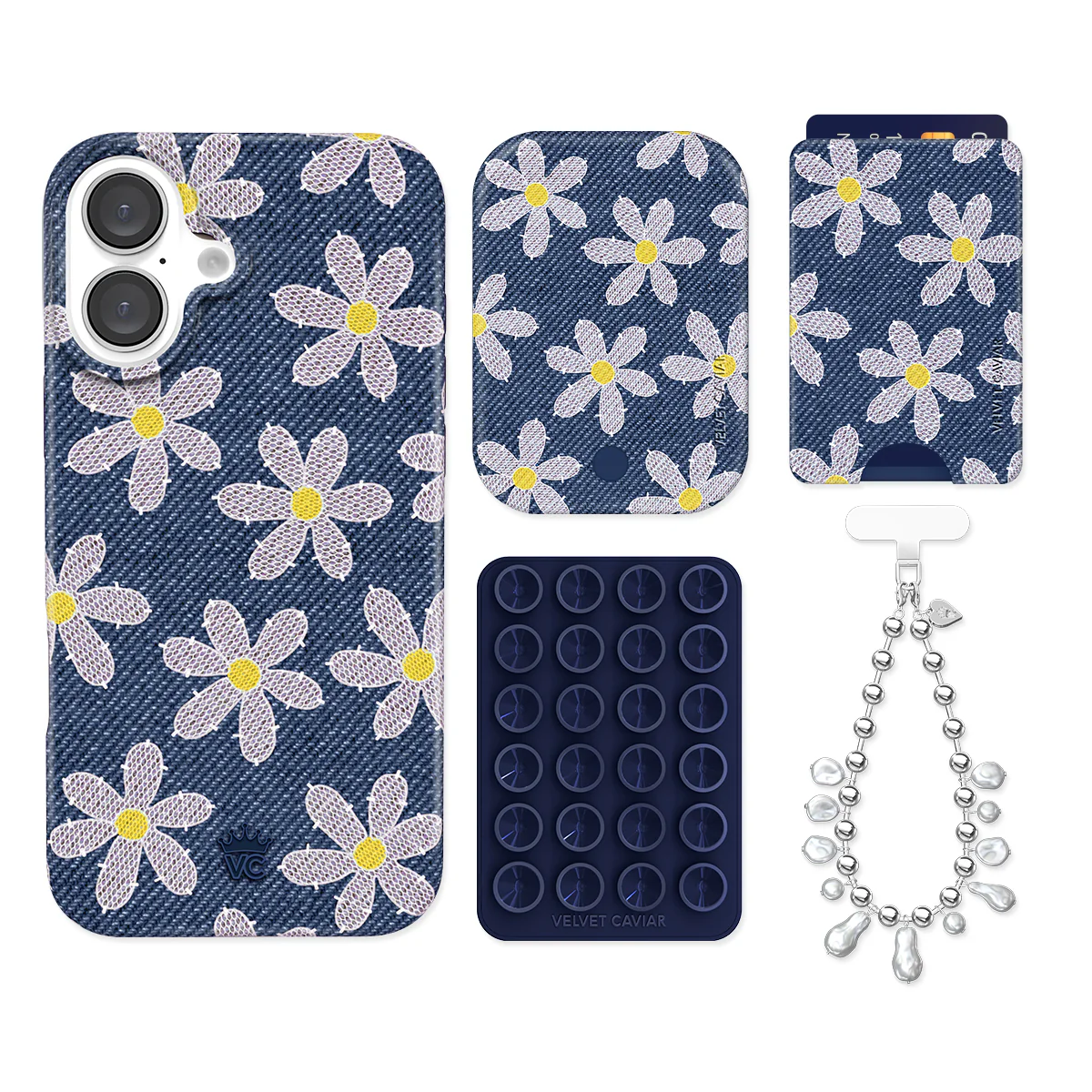 Denim Daisy iPhone Bundle Set - Wallet - Image 4