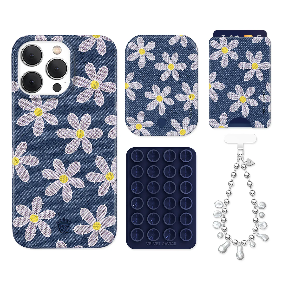 Denim Daisy iPhone Bundle Set - Wallet - Image 6