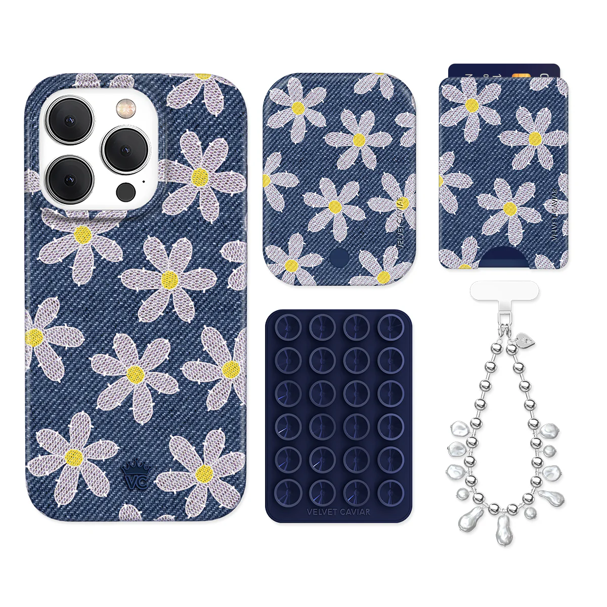 Denim Daisy iPhone Bundle Set - Wallet - Image 7