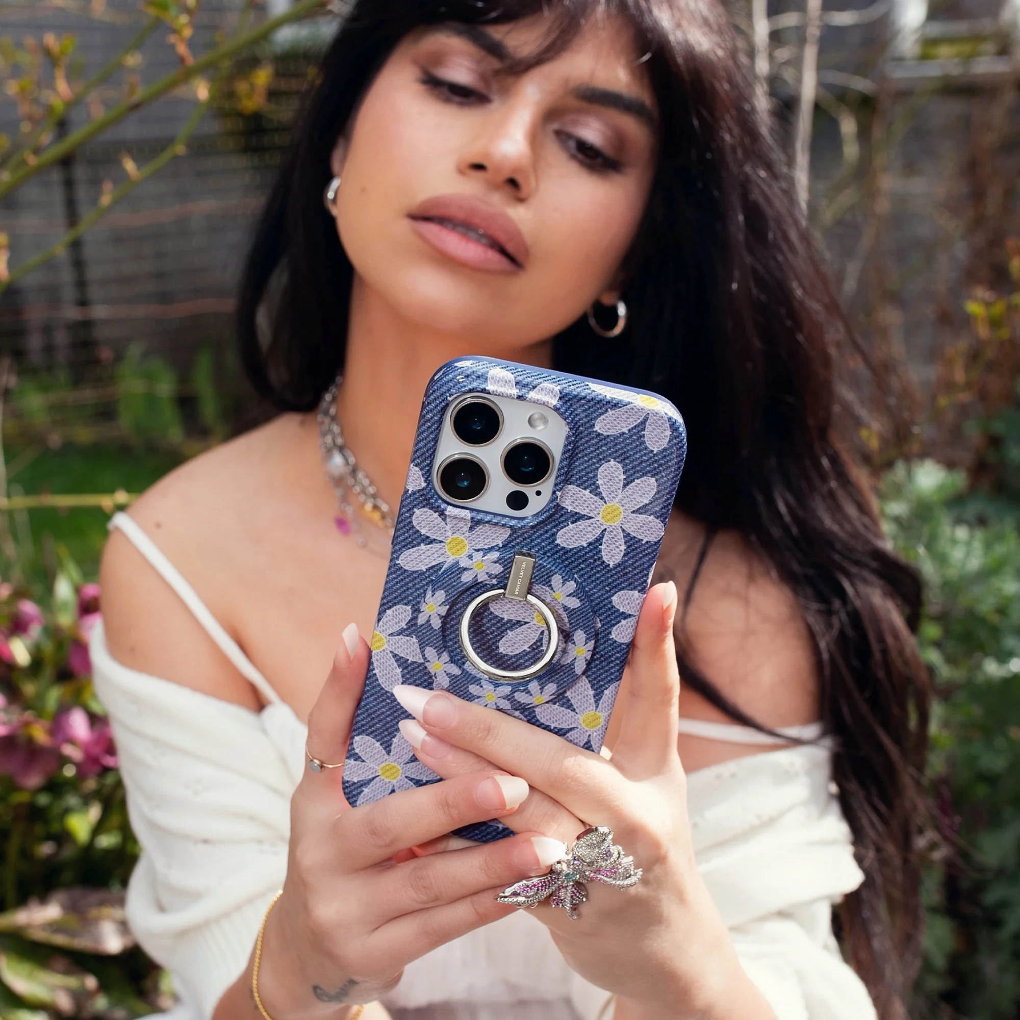 Denim Daisy MagSafe Grip Ring - Image 2
