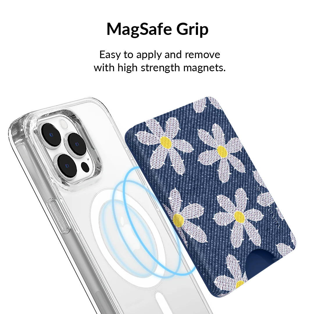 Denim Daisy MagSafe Wallet - Image 3