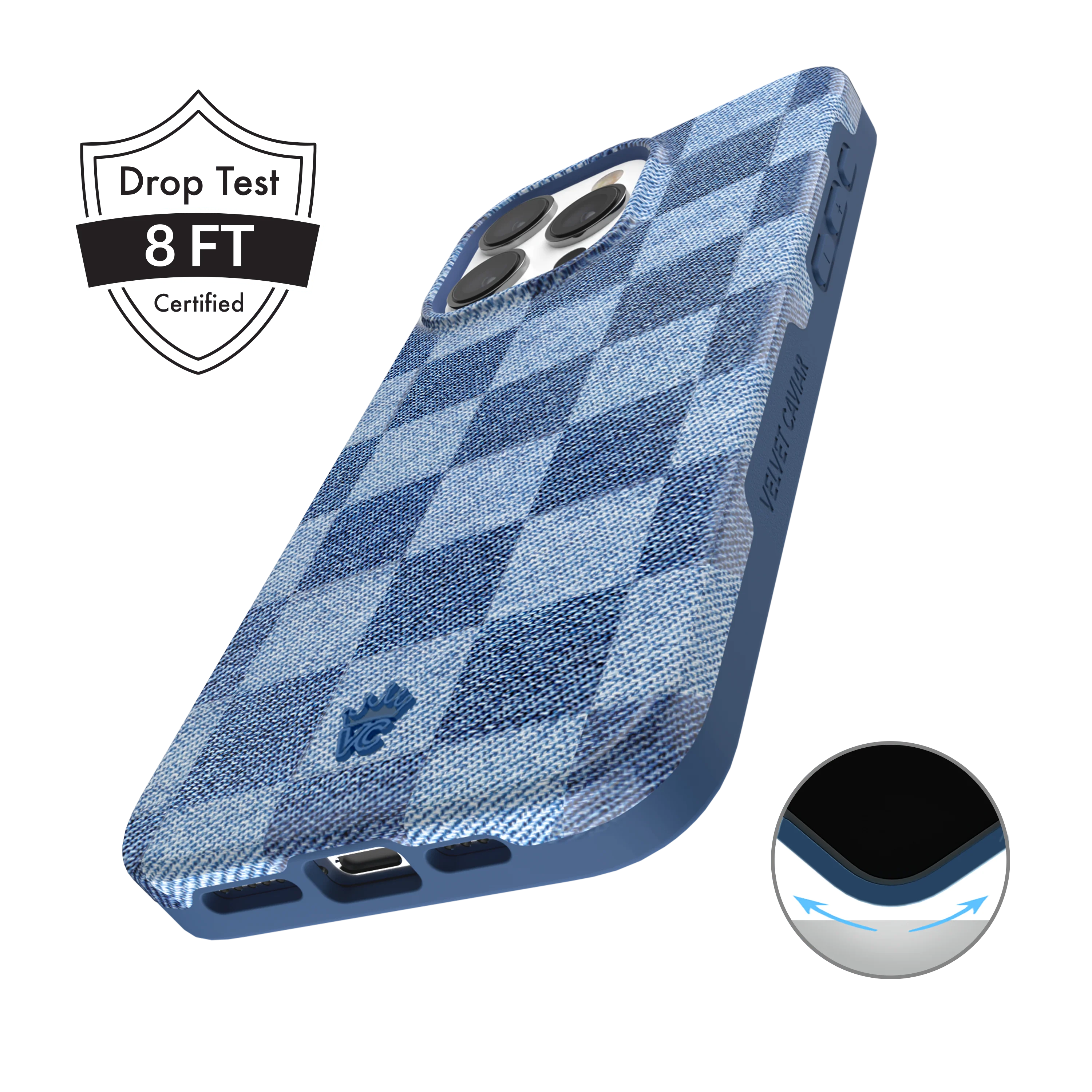Denim Vibe Checkered iPhone Case - Image 11