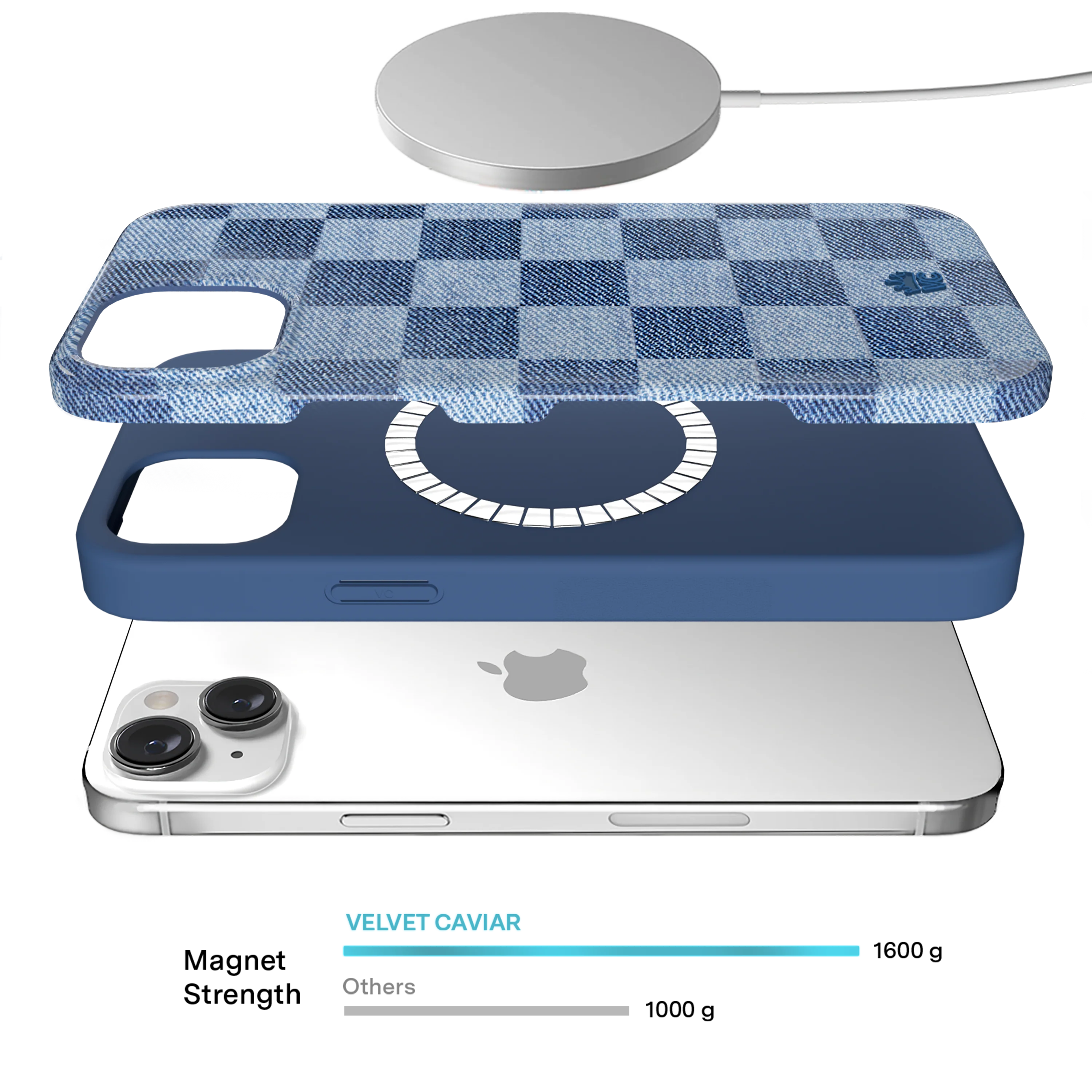 Denim Vibe Checkered iPhone Case - Image 16