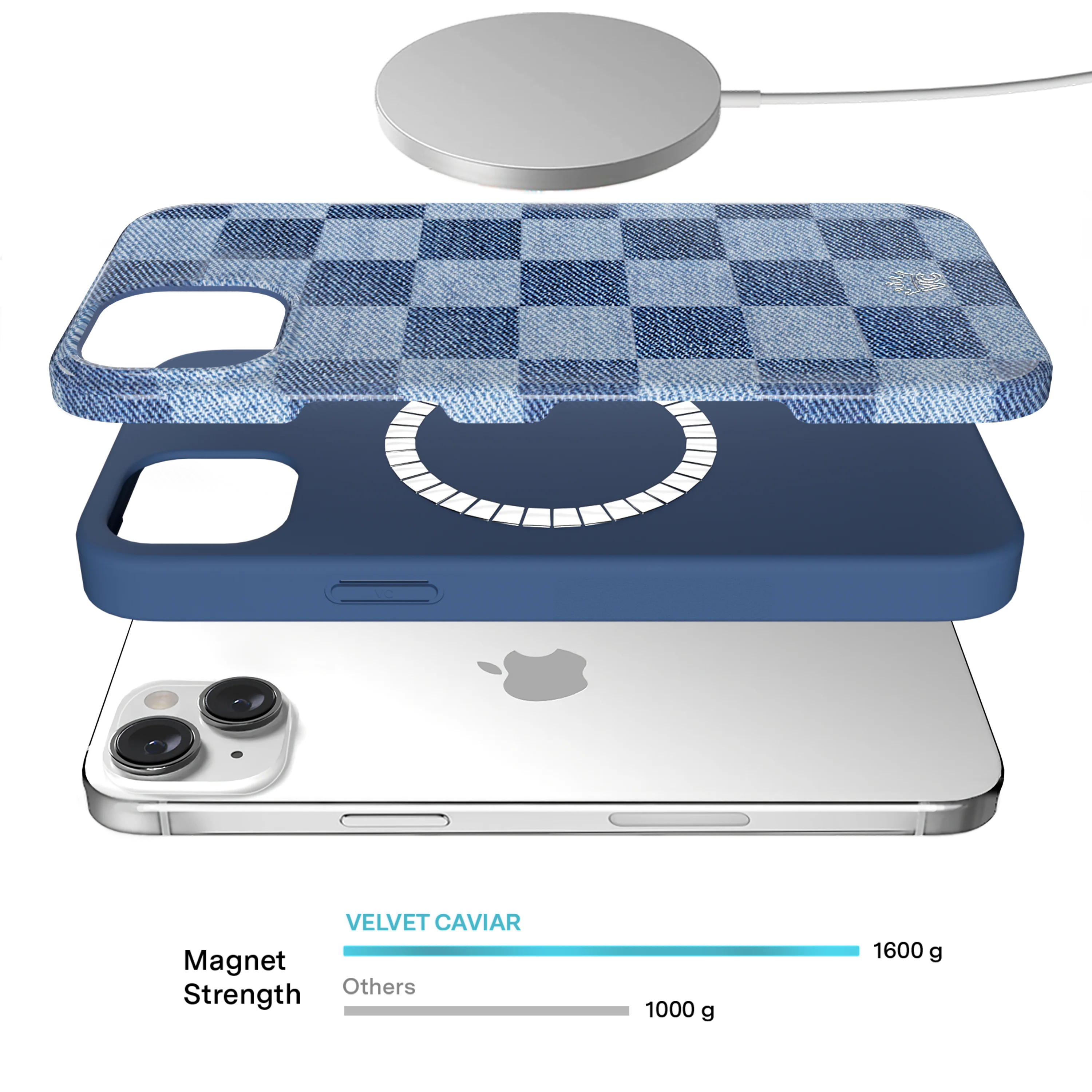 Denim Vibe Checkered iPhone Case - Image 40