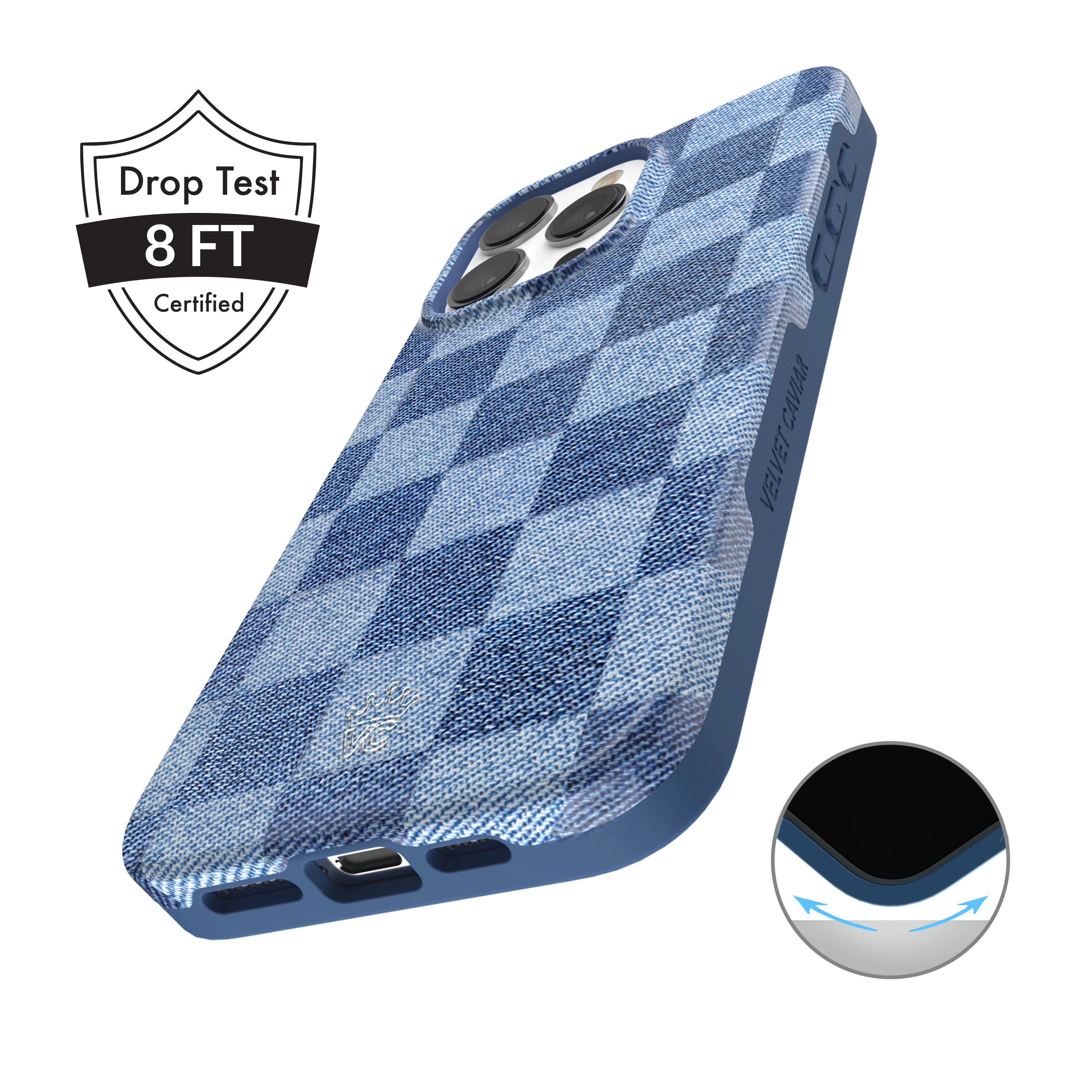 Denim Vibe Checkered iPhone Case - Image 53
