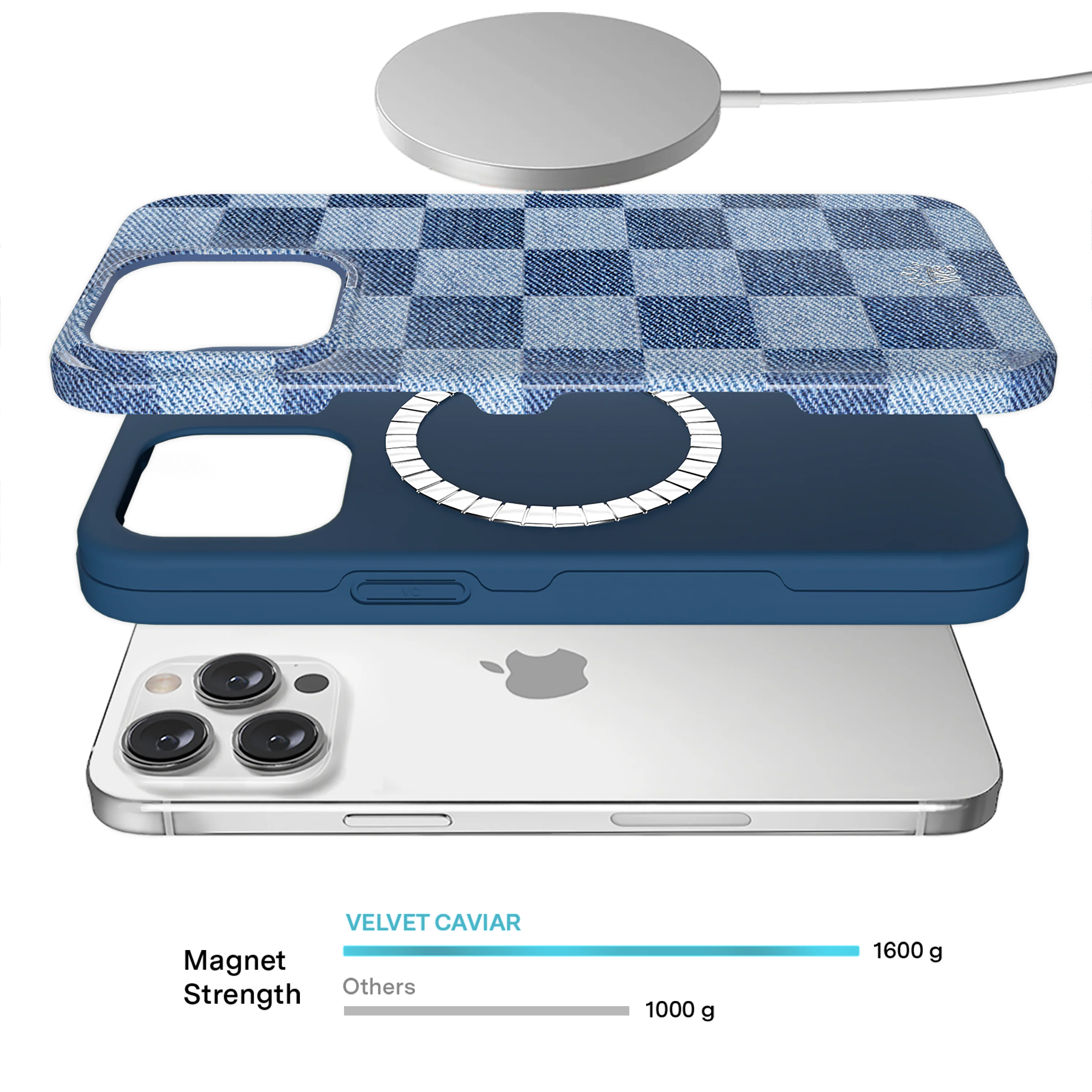Denim Vibe Checkered iPhone Case - Image 58
