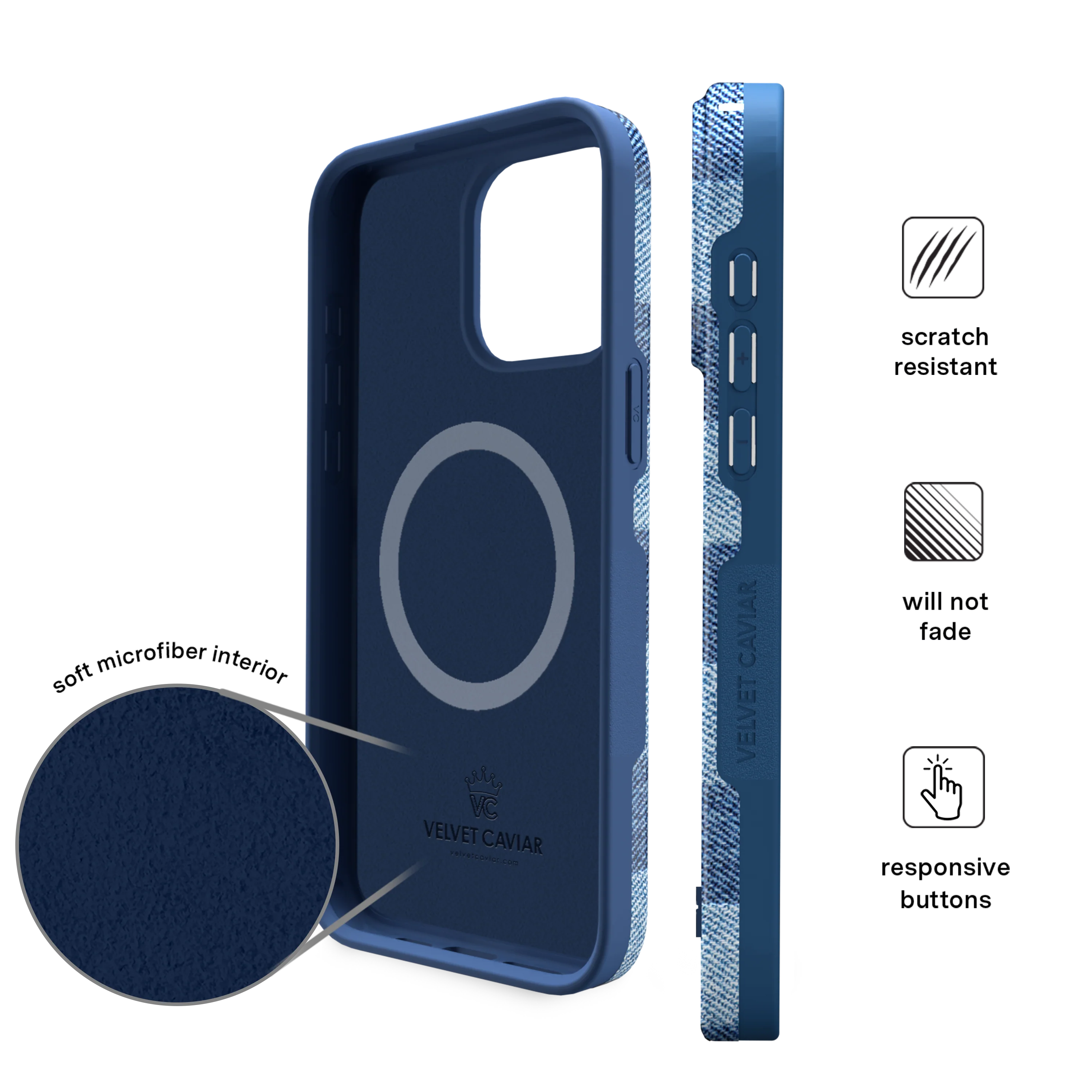 Denim Vibe Checkered iPhone Case - Image 6