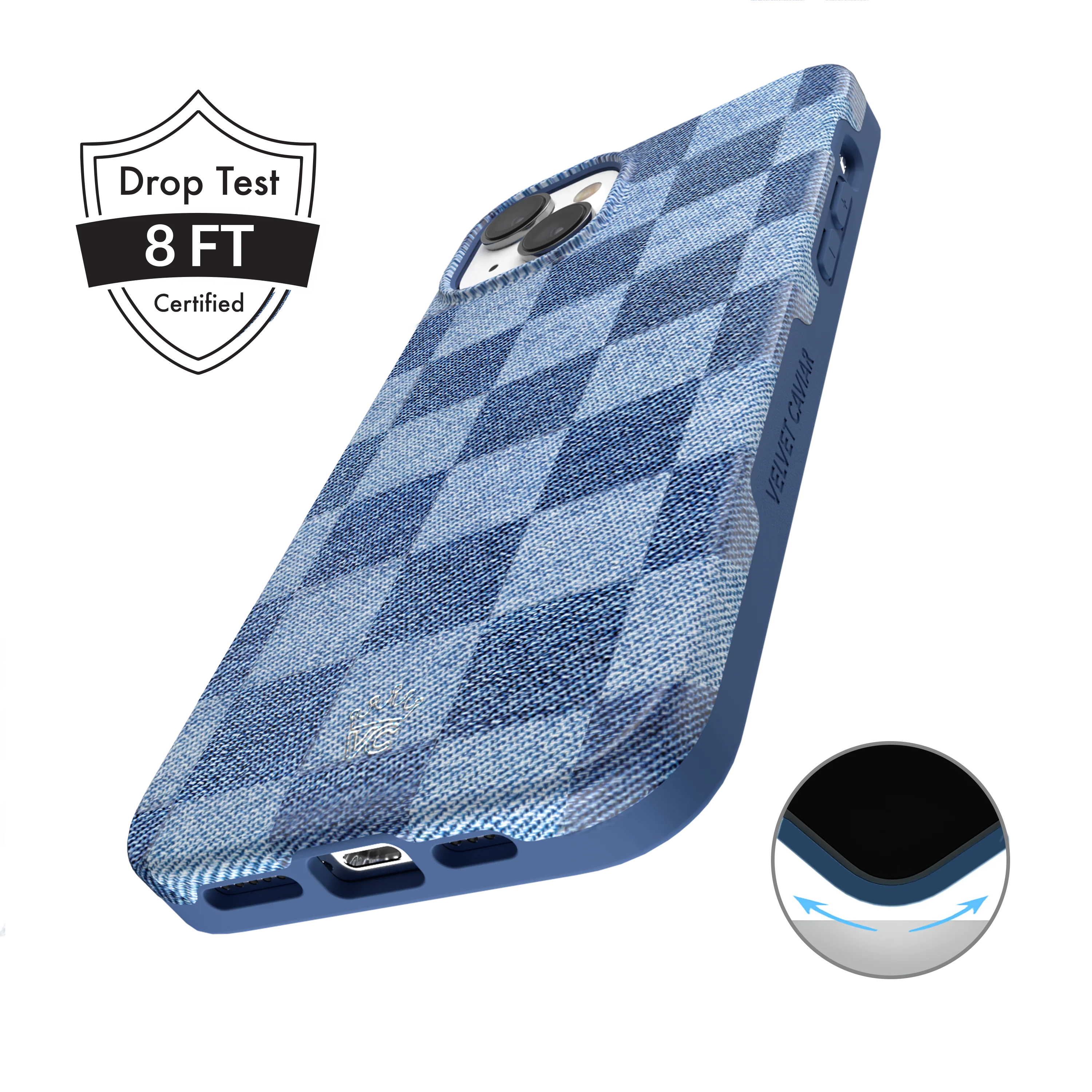 Denim Vibe Checkered iPhone Case - Image 71