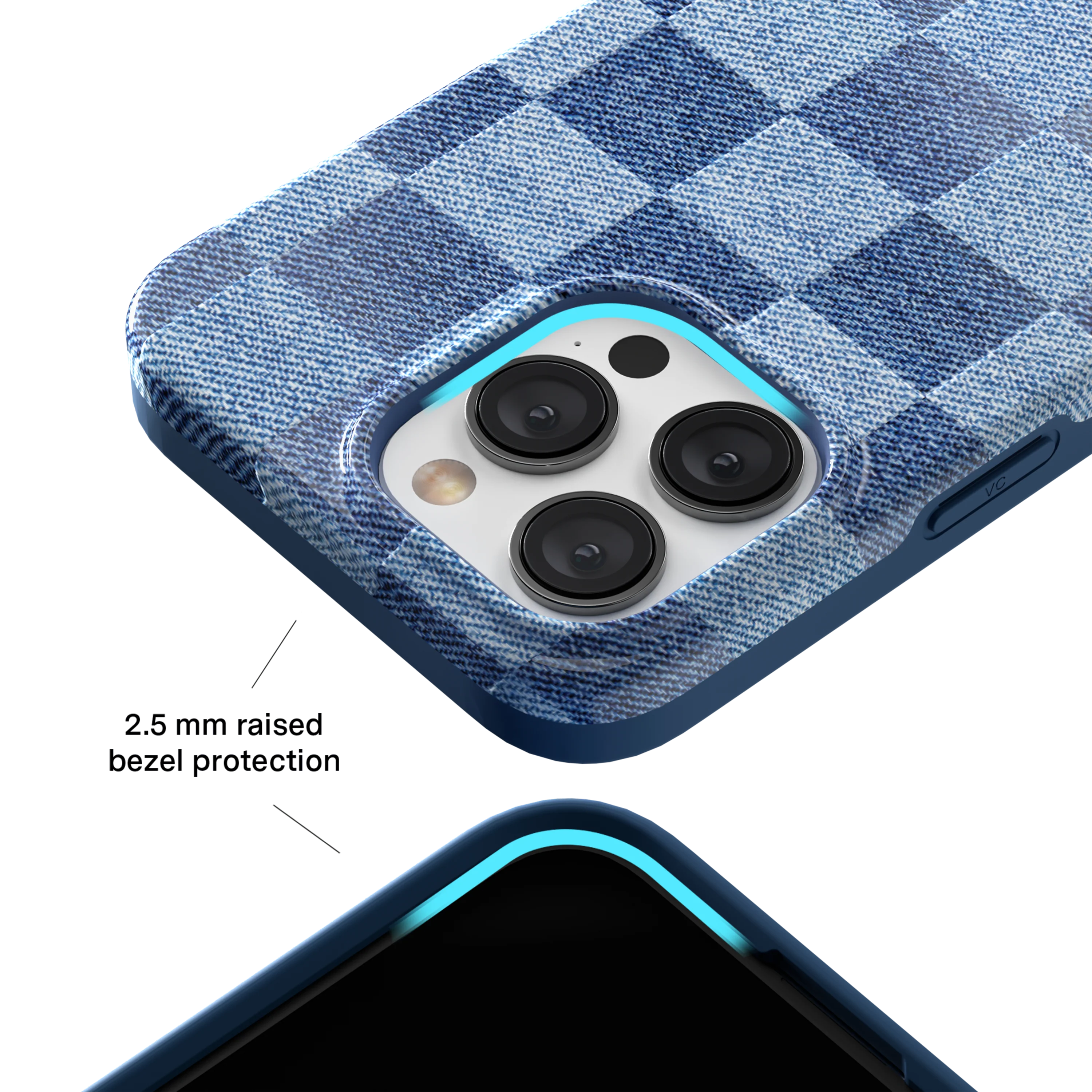 Denim Vibe Checkered iPhone Case - Image 81