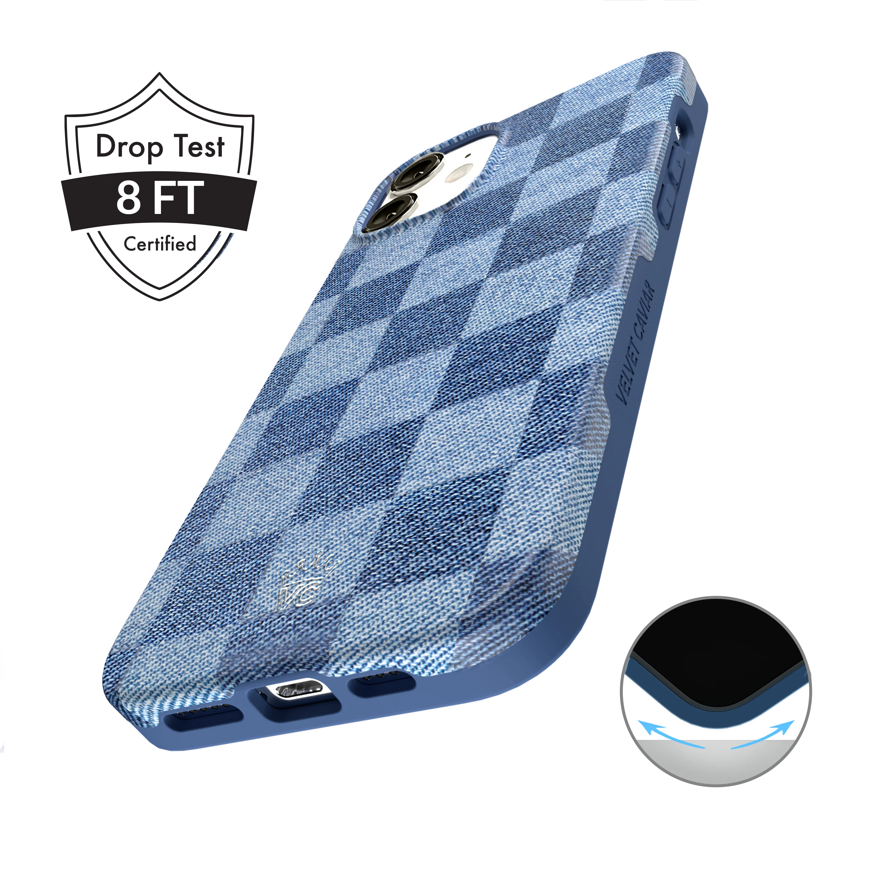 Denim Vibe Checkered iPhone Case - Image 89